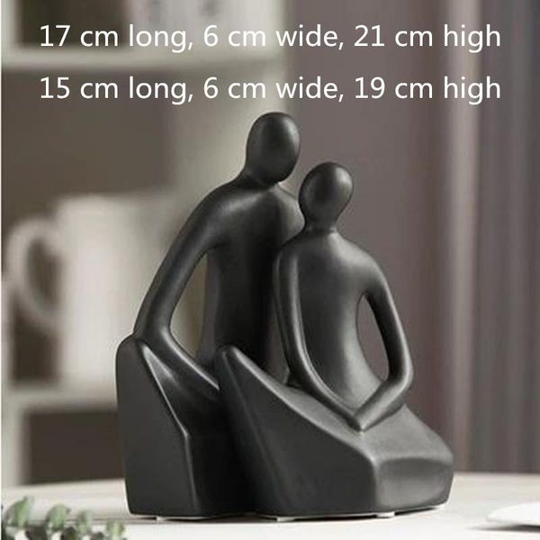 

nordic ceramic couple crafts, home office deskdecoration artwork, love wedding gifts decorative objects & figurines