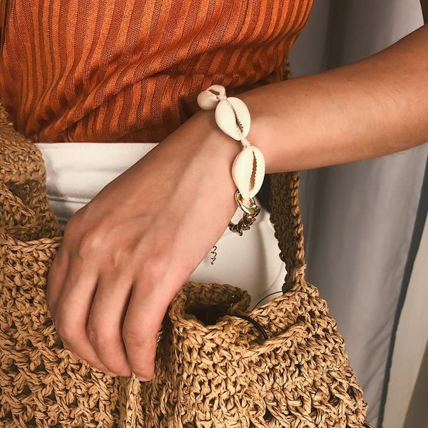 

charm bracelets 2021 arrival bohemian shell jewelry original fashion beach seashell bracelet vintage ethnic style gifts, Golden;silver