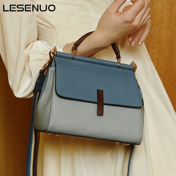 

genuine leather luxury handbags women bags designer large capacity female messenger bag patchwork shoulder b1811