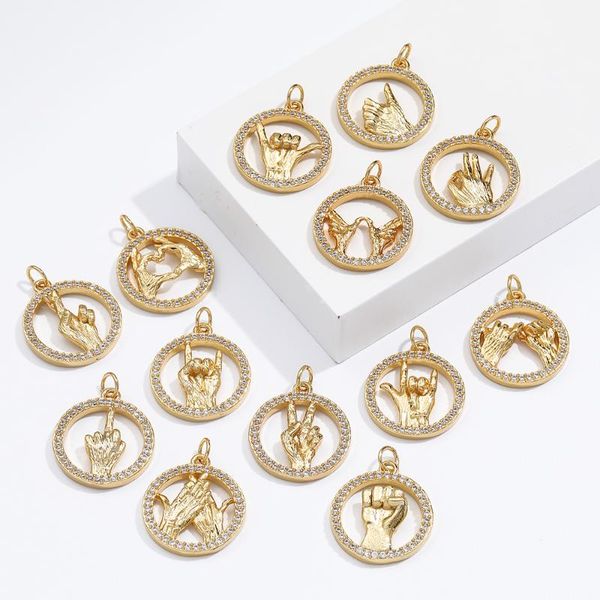 

charms gesture diy earrings neckalce for jewerly making supplies sign signal pendant desinger charm butterfly, Bronze;silver