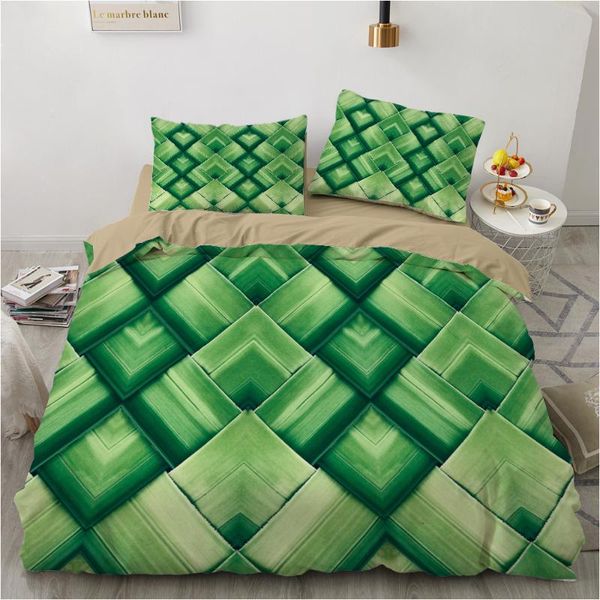 

duvet cover set sheet family euro 2.0 1.5 for home 3d luxury bedding bed linen 7pcs nordic spring green leaf sets