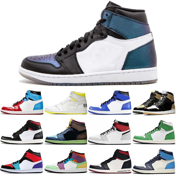 

2021 jumpman basketball shoes 1s 1 twist game royal court purple unc to chicago banned pine green light smoke grey men sports women sneakers