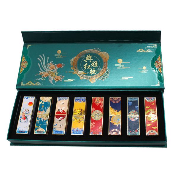 

8pcs classical packing matte solid lipstick waterproof long lasting moisturizing lip stick for women makeup cosmetics set