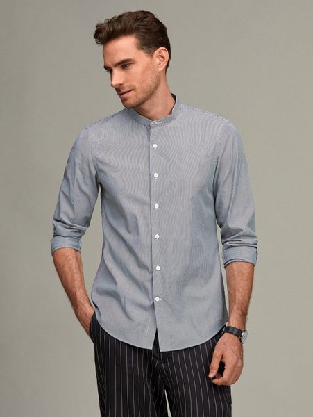 

men striped print shirt l3oe#, White;black