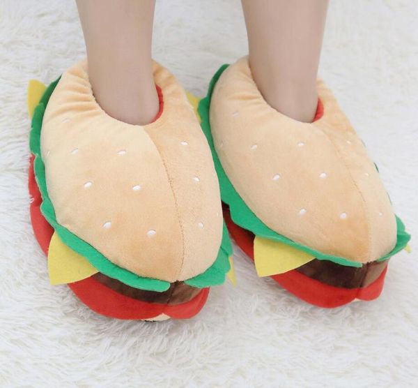 

slippers 2021 cotton women hamburger warm shoes home indoor soft bottom 35-41 party funny, Black