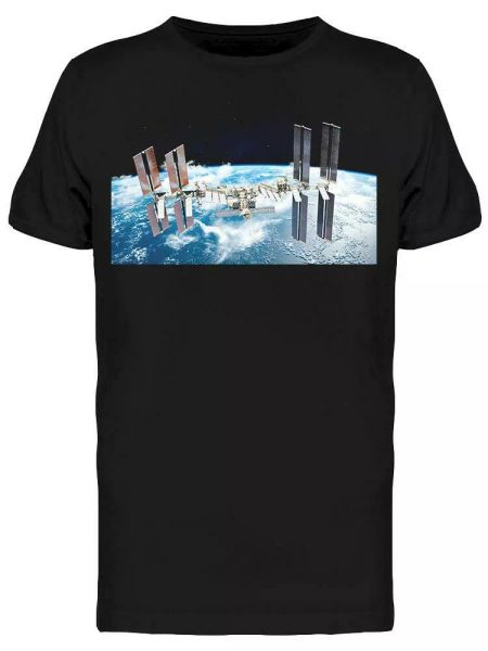 

Space Station Orbiting Space Tee Men's -Image by Shutterstock, White;black
