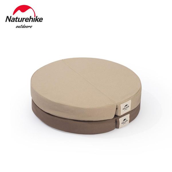 

naturehike foldable outdoor camping mat seat 3d fiber cotton canvas cushion for picnic hiking traveling round rest chair pads