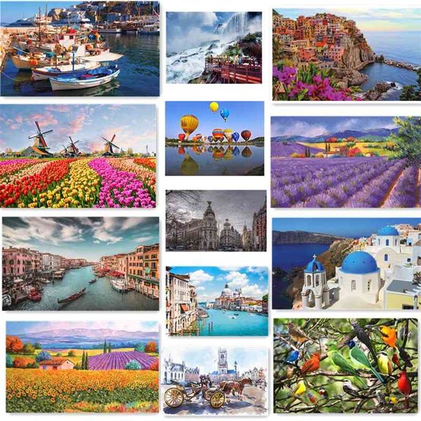 

beibila 500 piece puzzle landscape city oil painting animal children's toy puzzle overseas