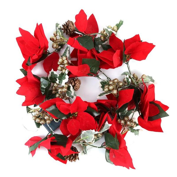 

decorative flowers & wreaths christmas decoration garlands rattan with led lights artificial wreath ornametns for home party wedding navidad
