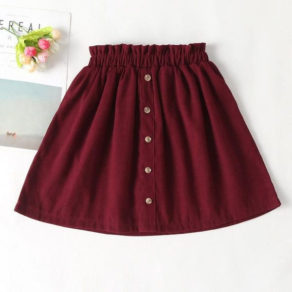 

skirts toddler infant kids girls button solid skirt beach clothes sun outfits 0-5t1, Blue