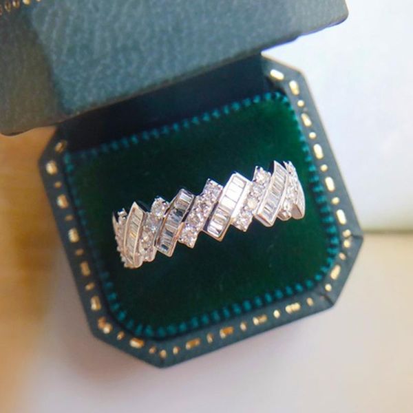

wedding rings beautiful love cubic zirconia engagement ring for women jewelry, Slivery;golden