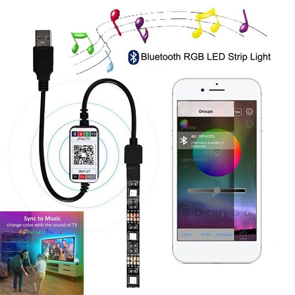 

strips dc 5v bluetooth smart led strip usb dc5v rgb leds for tv 0.5m 1m 2m 3m 4m 5m