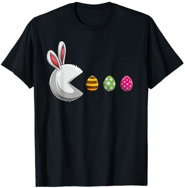 

happy easter day bunny egg funny boys girls kids easter t-shirt easter gift kid, White;black