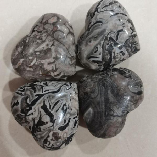 

decorative objects & figurines 1pcs natural sponge fossil heart crystal diy house decoration