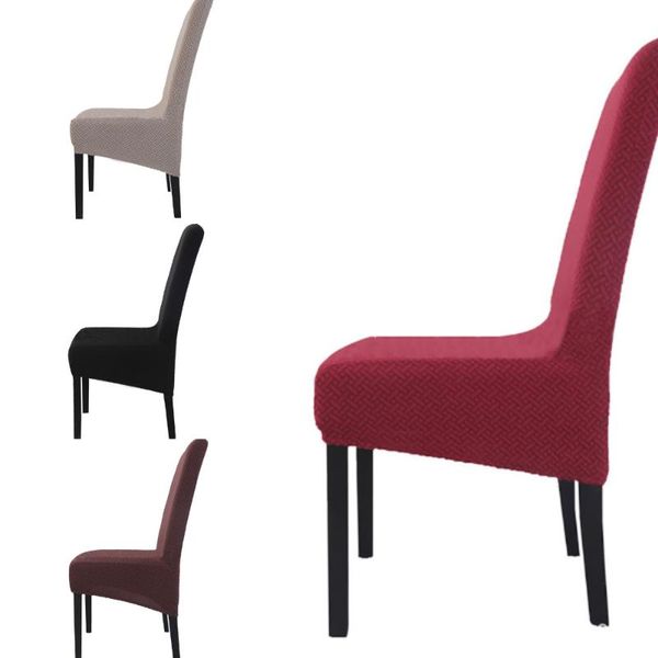 

chair covers elastic stretch cover solid color knitting dining seat for banquet restaurant el decor