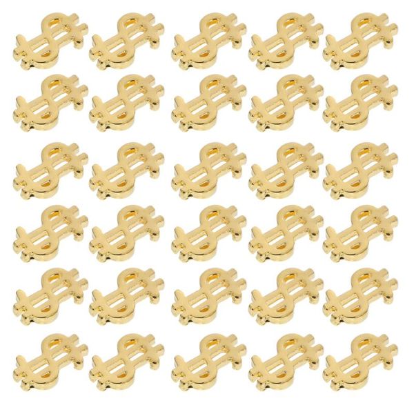 

nail drill & accessories 100pcs dollar shape ornaments alloy manicure decors (golden)