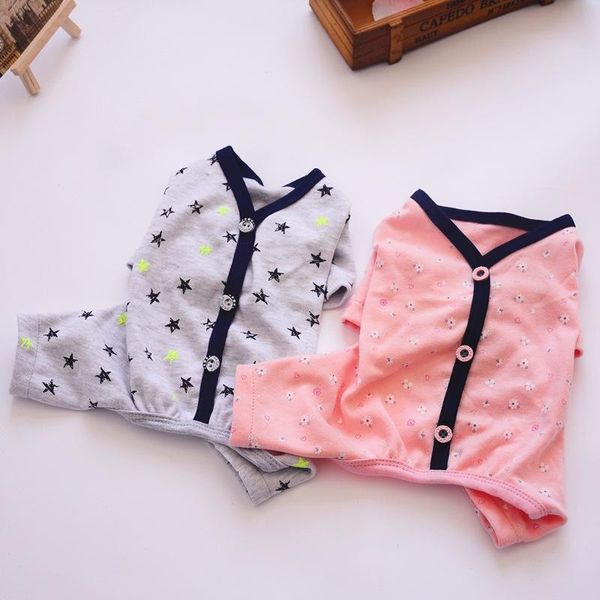 

dog apparel pajamas home clothes autumn winter teddy bear cat cotton four legged pet air conditioning