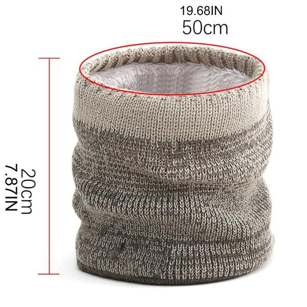

outdoor woolen knitted warm and thick windproof bib scarf classic sports entertainment neck warmer multipurpose collar r58b cycling caps & m, Black