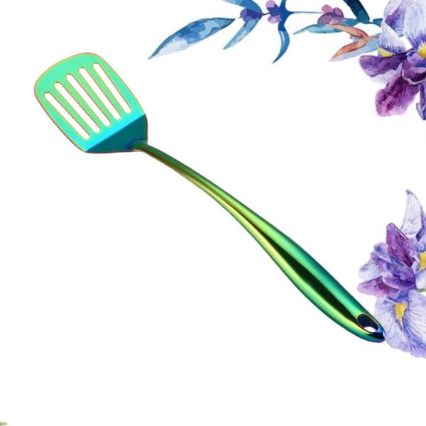 

kitchen storage & organization stainless steel long handle colorful frying shovel cooking use