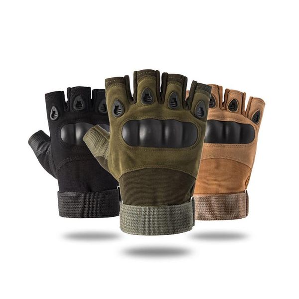 

cycling gloves fingerless from the tactical army outdoors anti-slip half-finger military combat s bicycle for hire, Black