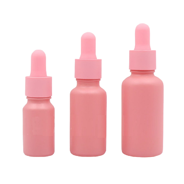 

empty 10ml 20ml 30ml glass dropper bottles matte pink cosmetic liquid perfume refillable essential oil pipette bottle storage & jars