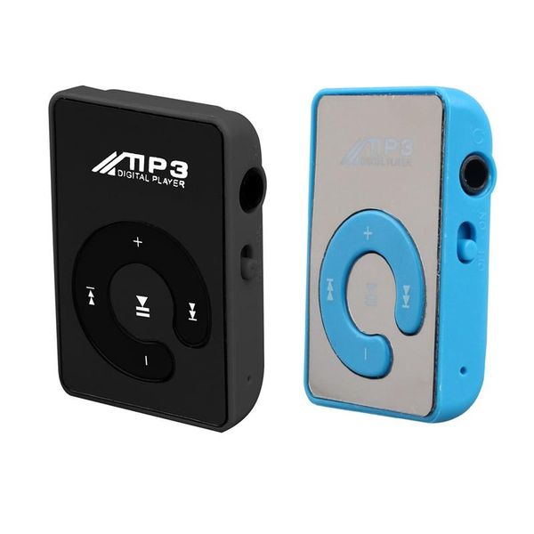 

& mp4 players 2x mini mirror clip usb digital mp3 music player support 8gb sd tf card black blue