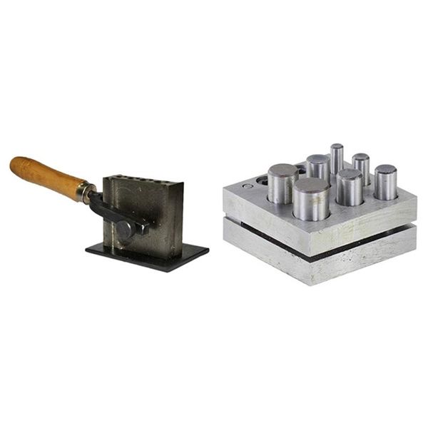 

professional hand tool sets 1pcs metal eu molding groove ingot mould & 1 set jewelry disc cutter punch circle cutting punching tools