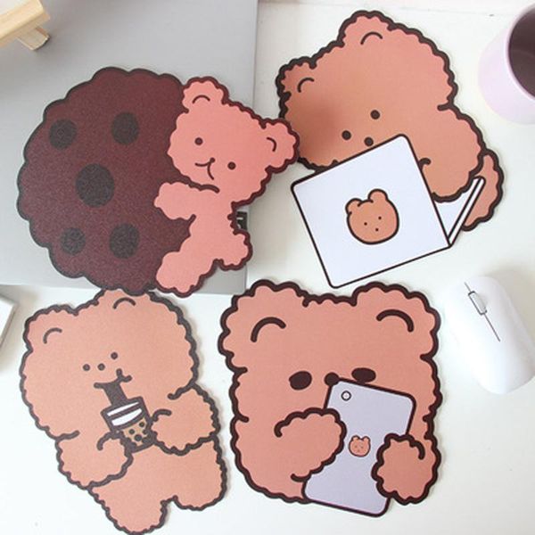 

mouse pads & wrist rests lovely animal pad kawaii bear desk mat waterproof office decoration cup antislip girls boys cute stationary