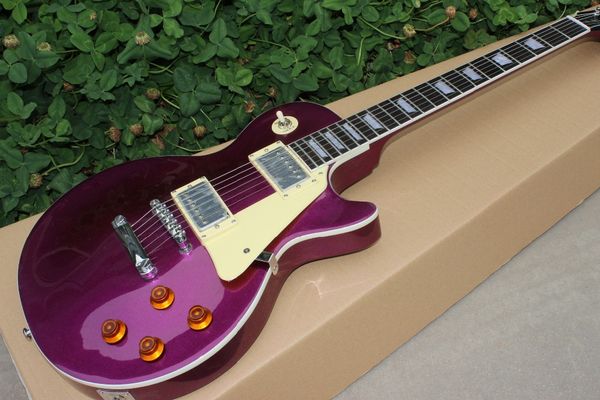 

standard electric guitar.purple color guitarra.chrome hardware 6 stings guitarra,rosewood fingerboard