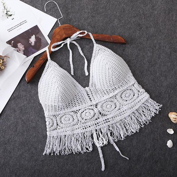 

summer fashion small camisole womens tank seaside beach lace hollow out camis corset crop sweet girls v neck, White