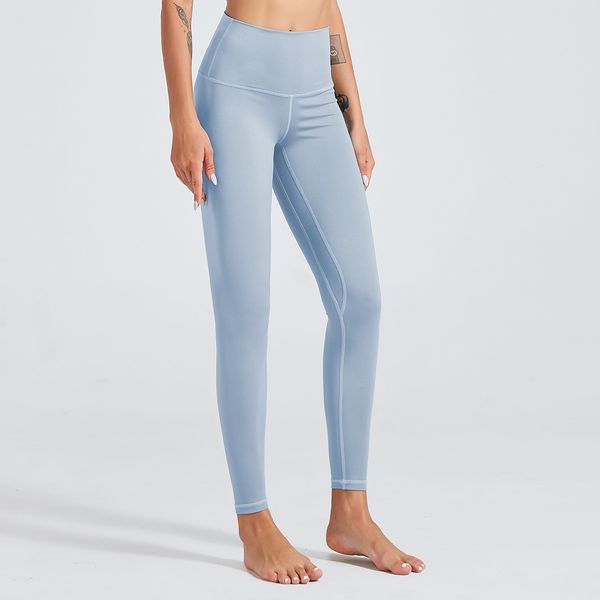 

women's tracksuits double sided nylon nude yoga pants, Gray