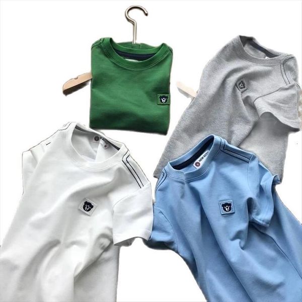 

boys short sleeved t shirt summer childrens clothing cotton bottoming p4222, Blue