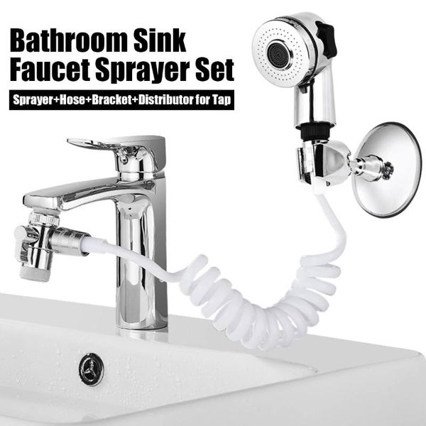 

bathroom sink faucet sprayer portable handheld toilet bidet set hand shower head self cleaning kitchen faucets
