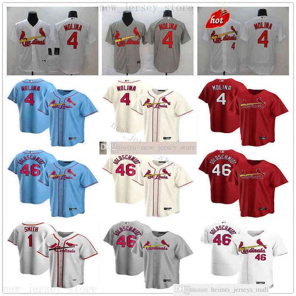 

2022 News Season Style Baseball Yadier 4 Molina Jerseys Stitched 46 Paul 1 Ozzie Goldschmidt Smith Man Women Kids Youth Jersey, 2020 nk new style
