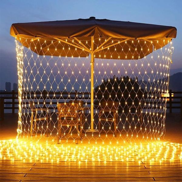 

strings led net curtain mesh fairy string light christmas 3x2m 200led eu 220v party wedding year garland outdoor garden decoration