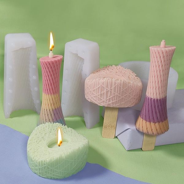

craft tools silicone candle mould cylindrical shape spiral mold soap resin