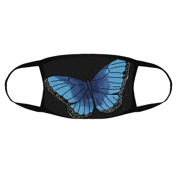 

custom logo butterfly digital pattern cloth set washable cotton mask
