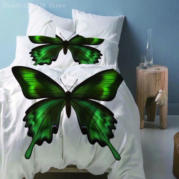 

bedding sets green butterfly duvet cover 3d printed 3 piece set king size single full double bed big boy girl bedroom