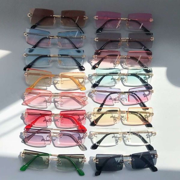 

highend accessories new style small square rectangle rimls sunglass sun glass shad sal, Black