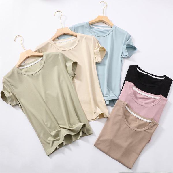 

t-shirt modal short sleeve t-shirt for female 2021 spring and summer, White