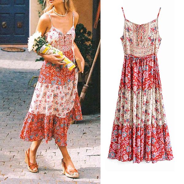

casual dresses 2021 summer fashion flowers print sling long women party female vestidos plus size natural xryo, Black;gray