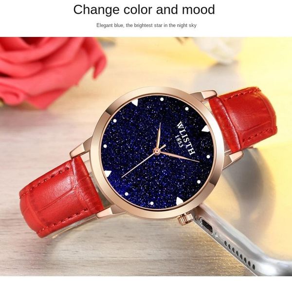

wristwatches wlisth simple fashion watch quartz starry sky korean style women's student's, Slivery;brown