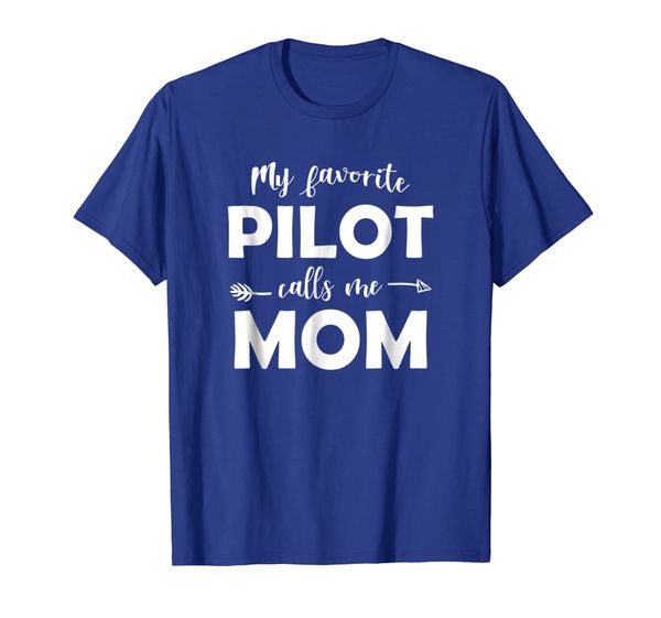

my favorite pilot calls me mom funny t-shirt, White;black
