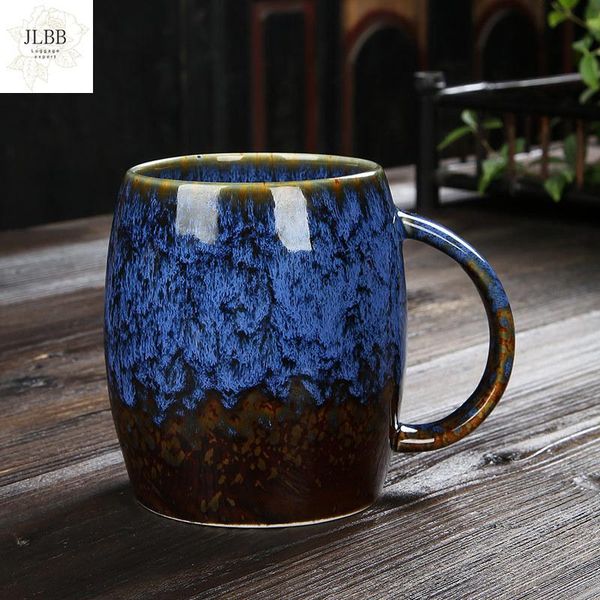

mugs creative mug large capacity simple ceramic cup couple japanese-style coffee kiln baked drinking 500ml