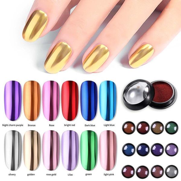 

nail art titanium powder, magic mirror metal glitter1, Silver;gold