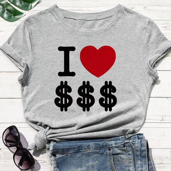 

oversize red heart graphic and men t shirts women minimalism hop beautiful i love money letter print selling, White;black