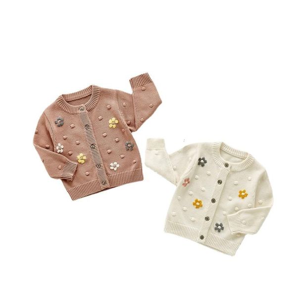 

pullover ins infant baby knitted cardigan jacket cotton handmade chain link sweater girls, Blue