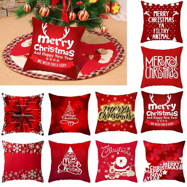 

cushion/decorative pillow pillowcase cushion cover throw linen case merry christmas gifts home office living room 45x45cm for decor 2022