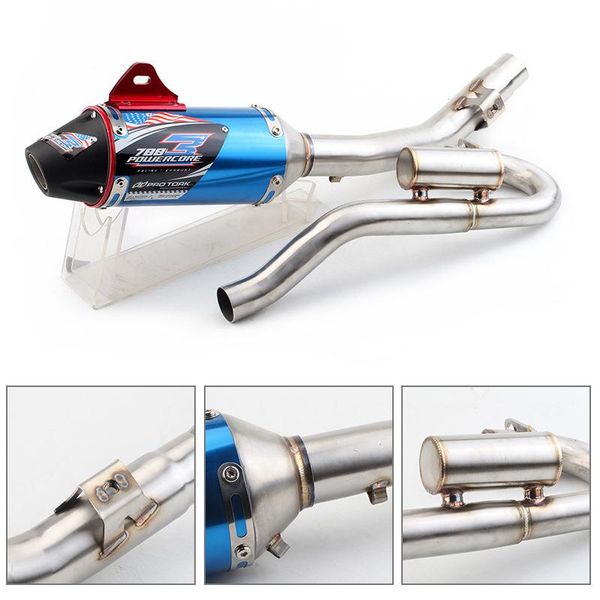 

45mm modified motorcycle exhaust mid front pipe link tube system dirt pit bike slip on for crf150 crf230 crf250