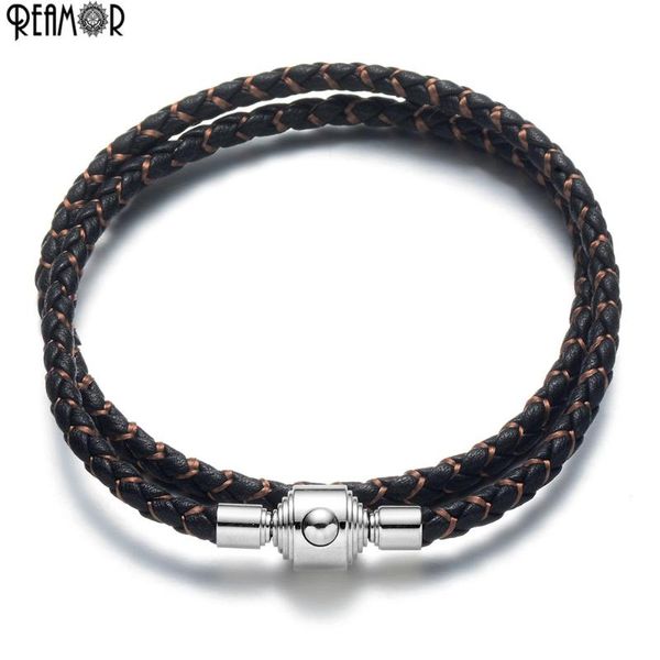 

charm bracelets reamor simple design women bracelet mixed color genuine leather braided cuff & bangles jewelry for 4 types, Golden;silver
